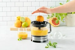 GOURMETmaxx Zitruspresse schwarz Kunststoff Edelstahl B/H/L: ca. 14x21x19 cm ca. 0,7 l