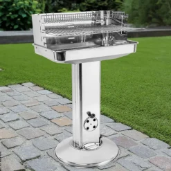 Grill Edelstahl B/H/L: ca. 38x88x58 cm