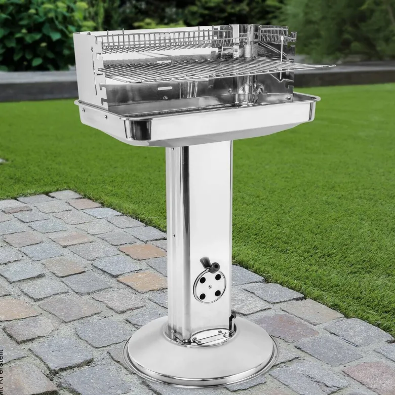 Grill Edelstahl B/H/L: ca. 38x88x58 cm