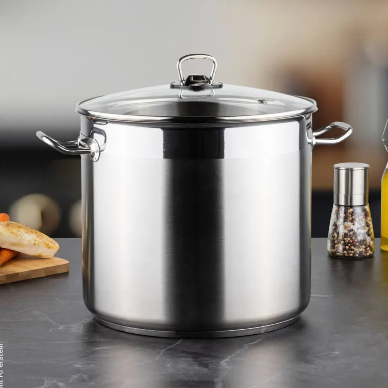 Großraumtopf silber Edelstahl