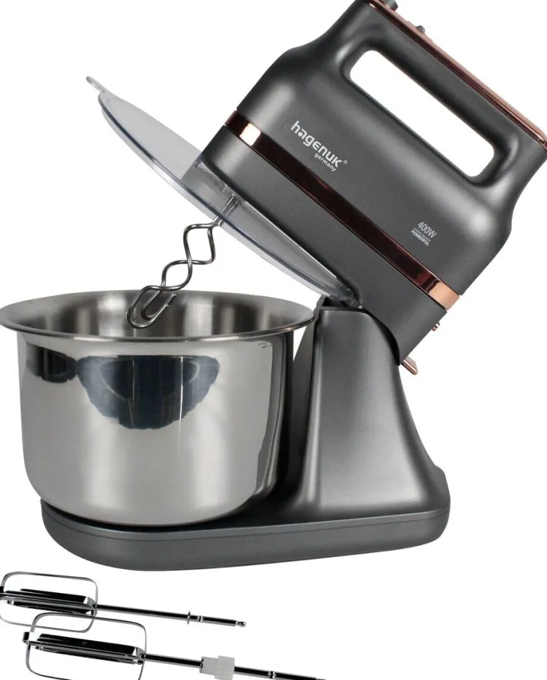 Hagenuk Handmixer-Set HMS-400 schwarz roségold Kunststoff Edelstahl B/H/T: ca. 22x34x34 cm