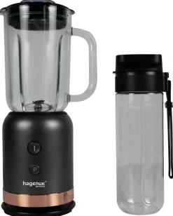 Hagenuk Standmixer MBL-350G roségold schwarz Kunststoff Glas B/H/T: ca. 16x33x11 cm