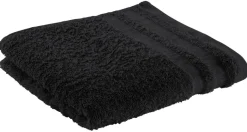 Handtuch Miami schwarz Baumwolle B/L: ca. 50x100 cm