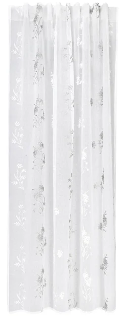 Happy Home Kombivorhang Blattranke silber B/L: ca. 140x245 cm