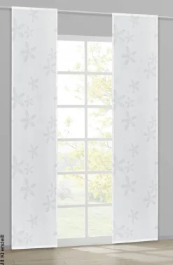 Happy Home Schiebevorhang Blume hellgrau B/L: ca. 60x245 cm
