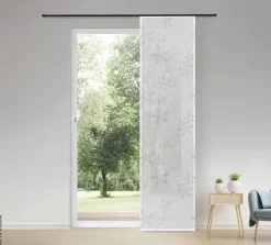 Happy Home Schiebevorhang Blume hellgrau B/L: ca. 60x245 cm