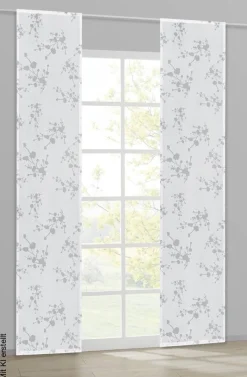Happy Home Schiebevorhang Ranke grau B/L: ca. 60x245 cm