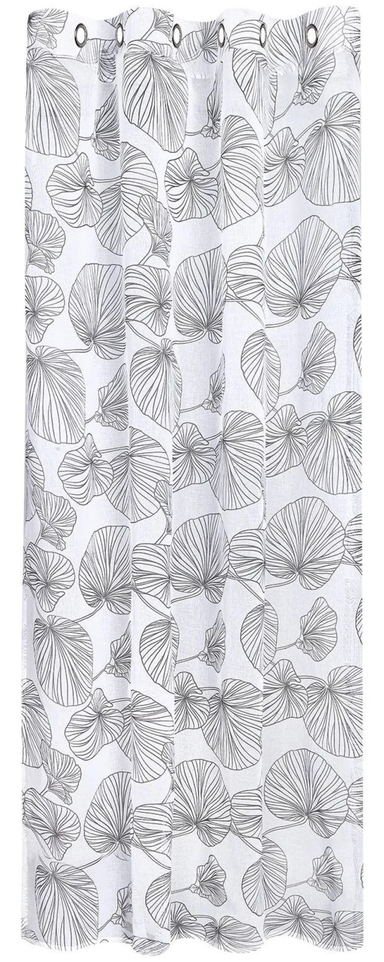 Happy Home Ösenvorhang Blätter schwarz B/L: ca. 145x245 cm