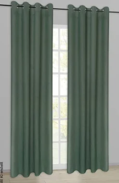 happy home Ösenvorhang Freiburg dunkelsalbei B/L: ca. 140x235 cm
