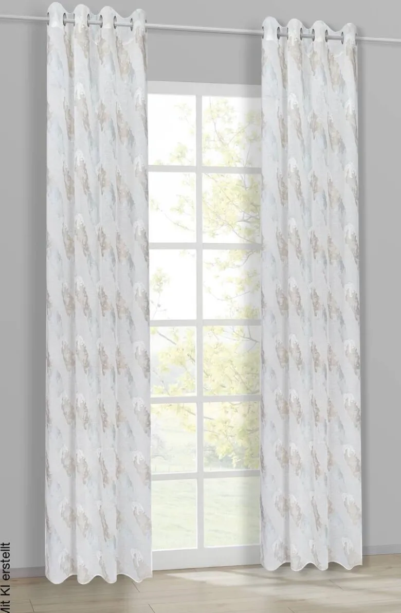 Happy Home Ösenvorhang Sylt taupe B/L: ca. 145x245 cm