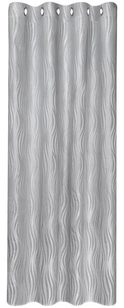 Happy Home Ösenvorhang Wellen silber B/L: ca. 145x245 cm