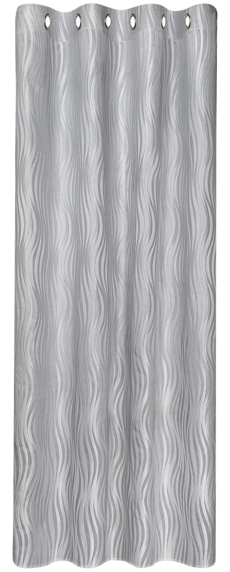 Happy Home Ösenvorhang Wellen silber B/L: ca. 145x245 cm