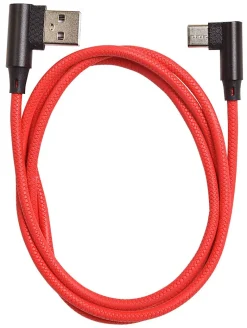 Heitech USB-Lade-/Datenkabel silber schwarz rot