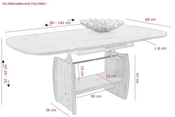 Hela Couchtisch MICHAEL III buche Holzwerkstoff B/H/T: ca. 90x52x68 cm