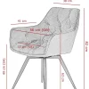Hela Sessel FLORENTINA S anthrazit Velourstoff B/H/T: ca. 56x82x63 cm