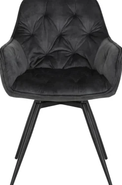 Hela Sessel FLORENTINA S anthrazit Velourstoff B/H/T: ca. 56x82x63 cm
