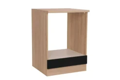 Herdumbauschrank Merle schwarz B/H/T: ca. 60x85x60 cm