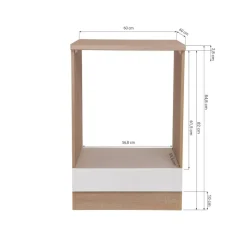 Herdumbauschrank Merle weiß B/H/T: ca. 60x85x60 cm