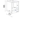 Herdumbauschrank Morena grau matt B/H/T: ca. 60x85x60 cm