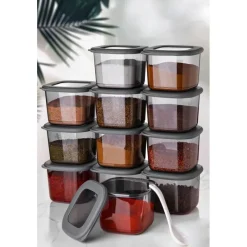 HermiaConcept Frischhaltebox-Set Pandora 12-tlg. anthrazit