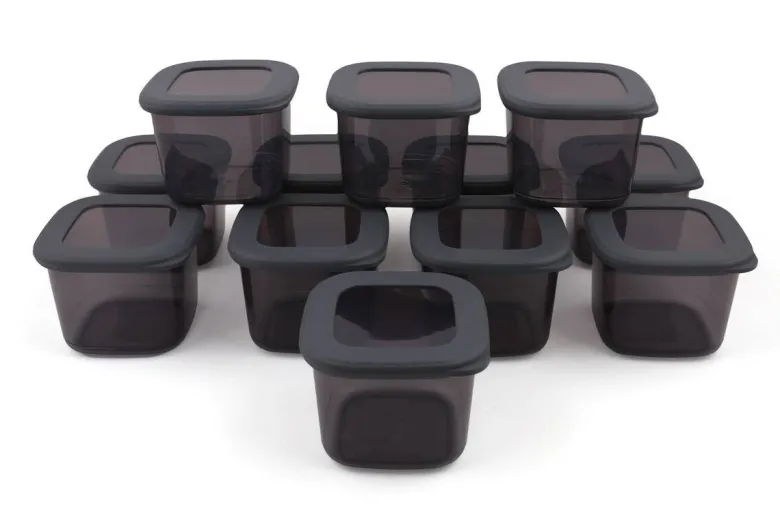 HermiaConcept Frischhaltebox-Set Pandora 12-tlg. anthrazit