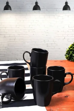 HermiaConcept Kaffeebecher 6-tlg. schwarz Keramik 6 tlg.