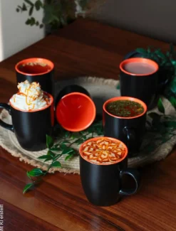HermiaConcept Kaffeebecher 6-tlg. schwarz Keramik 6 tlg.