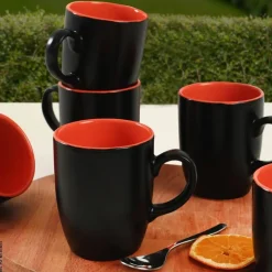 HermiaConcept Kaffeebecher 6-tlg. schwarz Keramik 6 tlg.