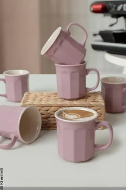 HermiaConcept Kaffeebecher 6-tlg. creme Keramik 6 tlg.