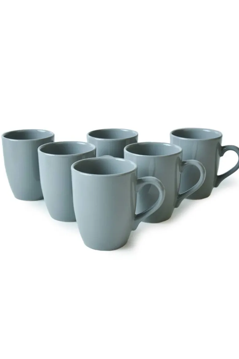 HermiaConcept Tassenset Yucca 6-tlg. grau Keramik