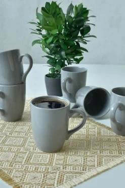 HermiaConcept Tassenset Yucca 6-tlg. grau Keramik
