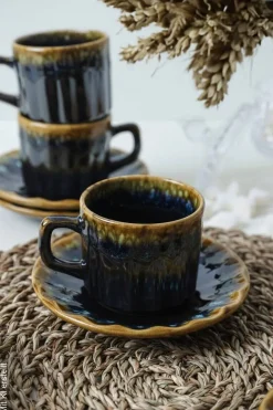 HermiaConcept Teetasse 12-tlg. gold Steingut