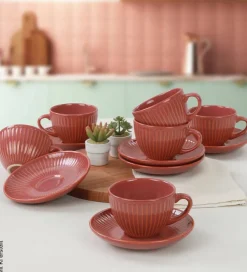 HermiaConcept Teetasse 12-tlg. orange Keramik