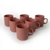 HermiaConcept Teetasse 6-tlg. rot Steingut B/T/L/D: ca. 8x8x8x8 cm