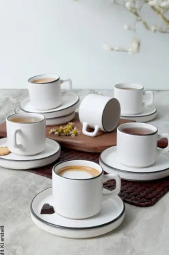 HermiaConcept Teetasse 12-tlg. weiß Steingut
