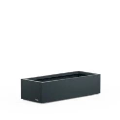 Herstera Garden Pflanzkübel Cube anthrazit Metall B/H/L: ca. 100x25x40 cm