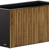 Herstera Garden Pflanzkübel Deco Planter schwarz Metall B/H/L: ca. 100x50x50 cm