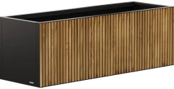 Herstera Garden Pflanzkübel Deco Planter schwarz Metall B/H/L: ca. 150x50x50 cm