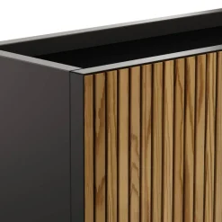 Herstera Garden Pflanzkübel Deco Planter schwarz Holz B/H/L: ca. 120x80x40 cm
