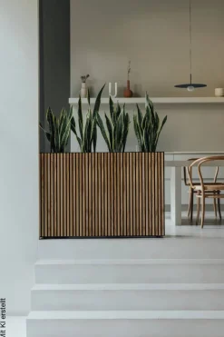 Herstera Garden Pflanzkübel Deco Planter schwarz Holz B/H/L: ca. 120x80x40 cm