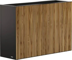 Herstera Garden Pflanzkübel Deco Planter schwarz Holz B/H/L: ca. 120x80x40 cm