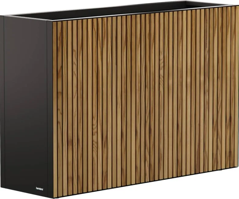Herstera Garden Pflanzkübel Deco Planter schwarz Holz B/H/L: ca. 120x80x40 cm