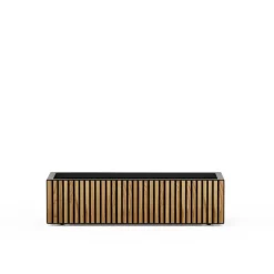Herstera Garden Pflanzkübel Deco Planter Xic schwarz Holz B/H/L: ca. 100x25x40 cm