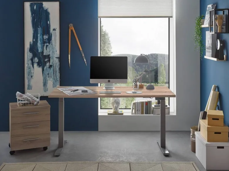 höhenverstellbarer Schreibtisch Pronto 2 Eiche Sonoma Nachbildung B/H/T: ca. 160x75x77 cm