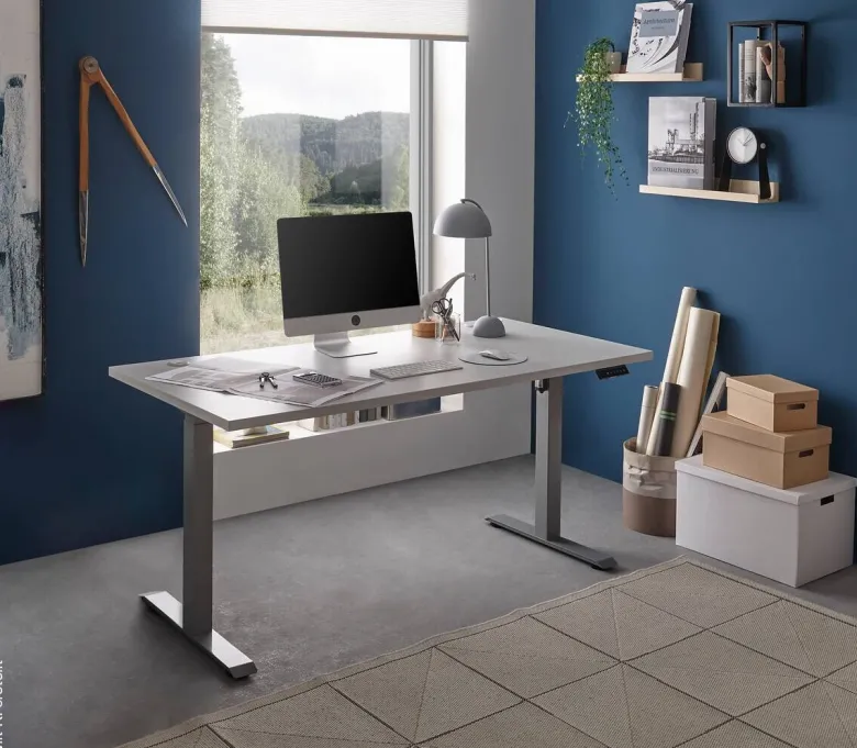 höhenverstellbarer Schreibtisch Pronto 2 weiß B/H/T: ca. 160x75x77 cm