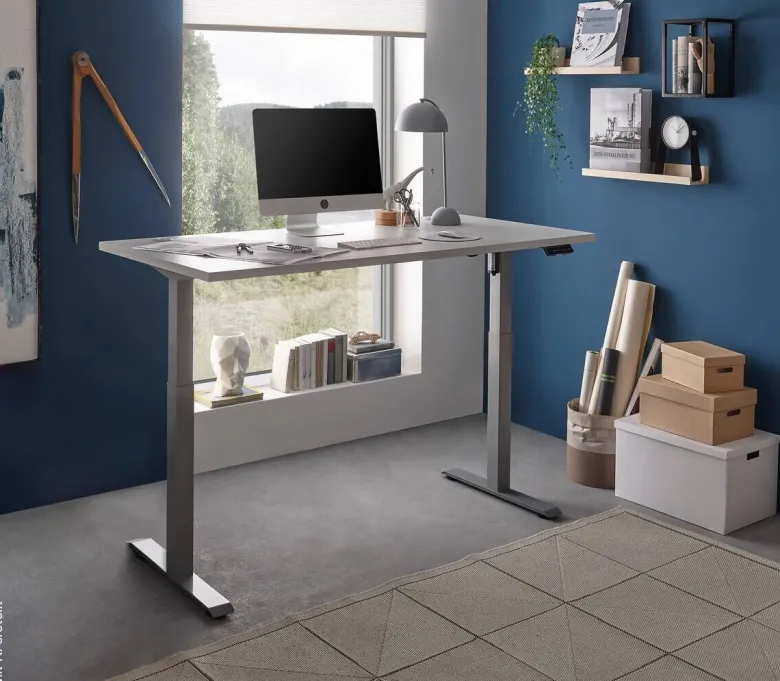 höhenverstellbarer Schreibtisch Pronto 2 weiß B/H/T: ca. 160x75x77 cm