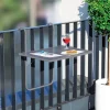 HI Gartentisch anthrazit MDF B/L: ca. 40x60 cm