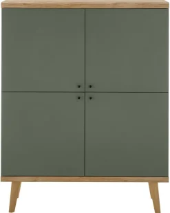 Highboard Alva Eiche Evoke Coast Nachbildung salbei B/H/T: ca. 107x134x40 cm