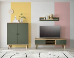 Highboard Alva Eiche Evoke Coast Nachbildung salbei B/H/T: ca. 107x134x40 cm