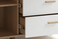 Highboard BASTIAN Eiche weiß B/H/T: ca. 120x131x36,5 cm